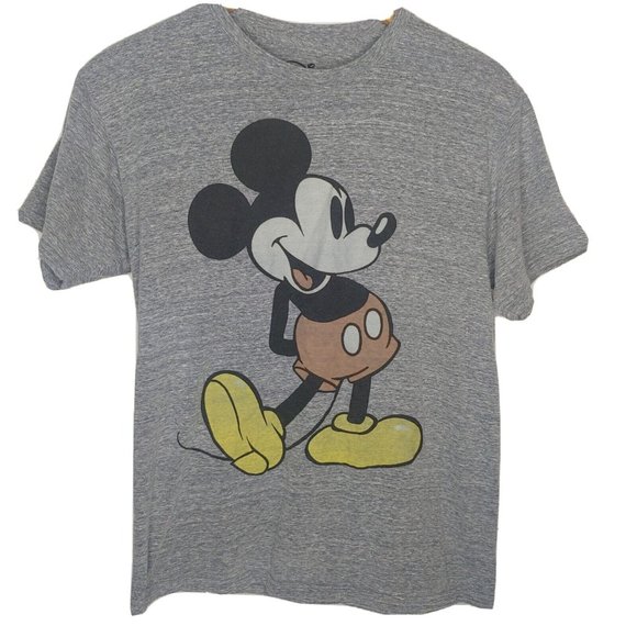 Disney Other - Disney Mickey Mouse Mens Medium T Shirt Short Sleeve Gray Super Soft Heather